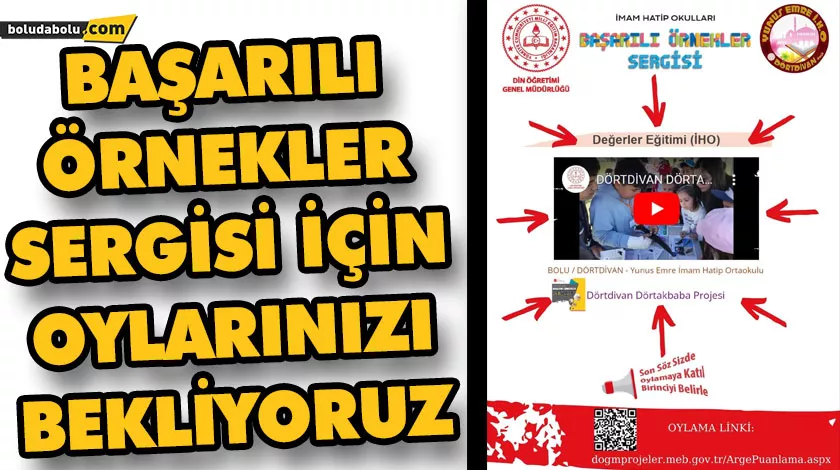 BAŞARILI ÖRNEKLER SERGİSİ İÇİN OYLARINIZI BEKLİYORUZ BAŞARILI ÖRNEKLER SERGİSİ İÇİN OYLARINIZI BEKLİYORUZ