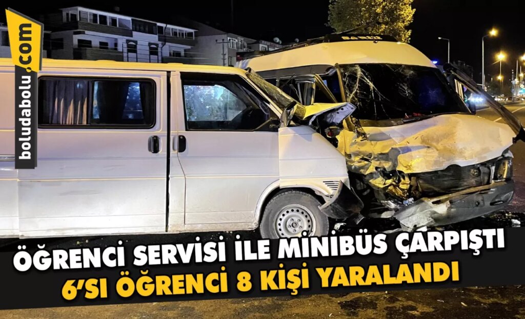 Düzce’de öğrenci servisi ile minibüs çarpıştı 6’sı öğrenci 8 kişi yaralandı Düzce’de öğrenci servisi ile minibüs çarpıştı 6’sı öğrenci 8 kişi yaralandı