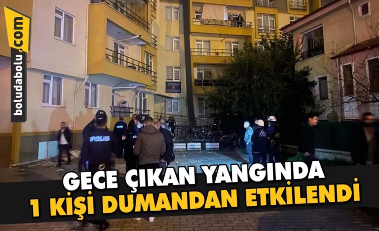 Bolu’da çıkan yangında 1 kişi dumandan etkilendi