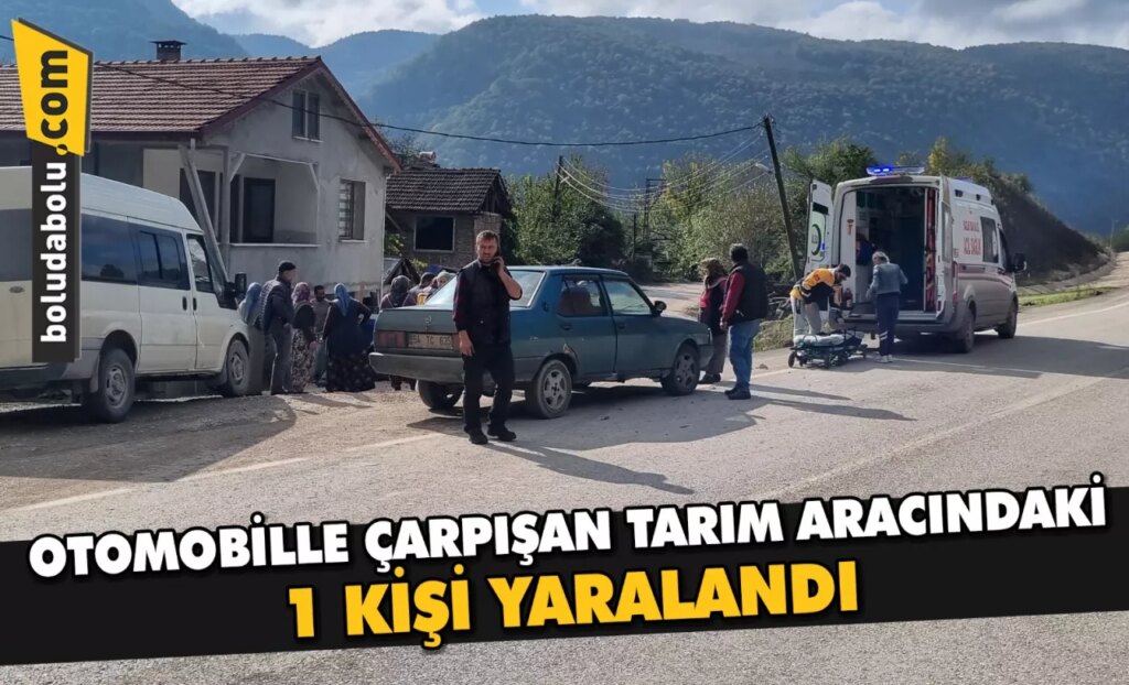 Yığılca’da otomobille çarpışan tarım aracındaki 1 kişi yaralandı Yığılca’da otomobille çarpışan tarım aracındaki 1 kişi yaralandı