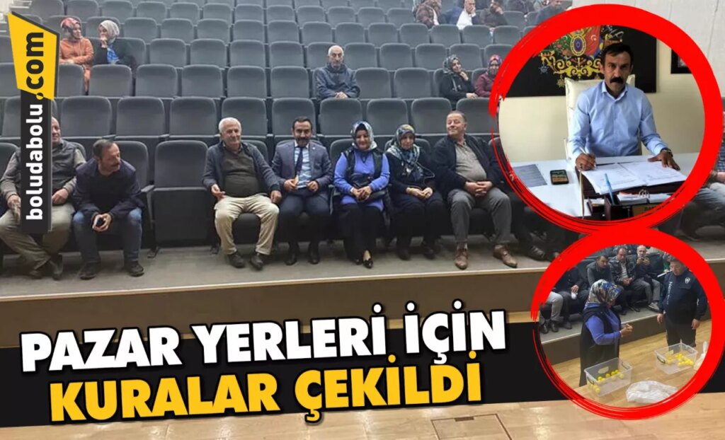 PAZAR ALANI TEZGAH YERLERİ KURA ÇEKİMİ İLE BELLİ OLDU PAZAR ALANI TEZGAH YERLERİ KURA ÇEKİMİ İLE BELLİ OLDU