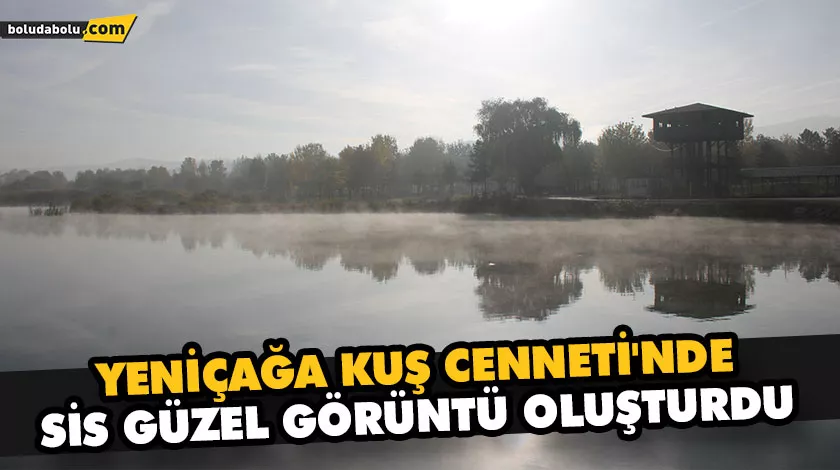 YENİÇAĞA KUŞ CENNETİ’NDE SİS GÜZEL GÖRÜNTÜ OLUŞTURDU