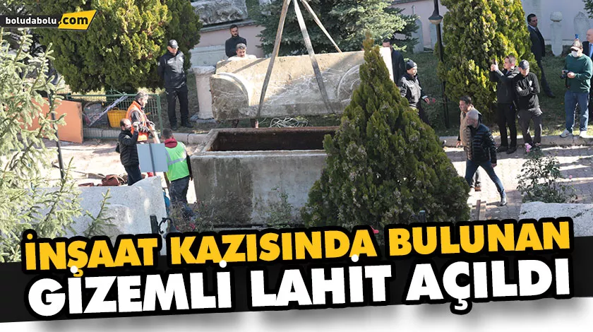 İNŞAAT KAZISINDA BULUNAN GİZEMLİ LAHİT AÇILDI İNŞAAT KAZISINDA BULUNAN GİZEMLİ LAHİT AÇILDI