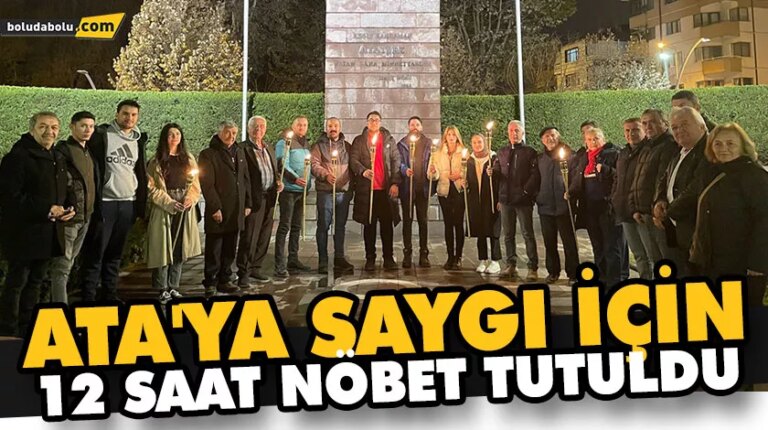 Aramızdan ayrılışının 84. yıl dönümünde Bolu, Ulu Önder Mustafa Kemal Atatürk’ü saygı nöbetiyle andı.