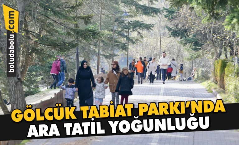 Gölcük Tabiat Parkı’nda ara tatil yoğunluğu