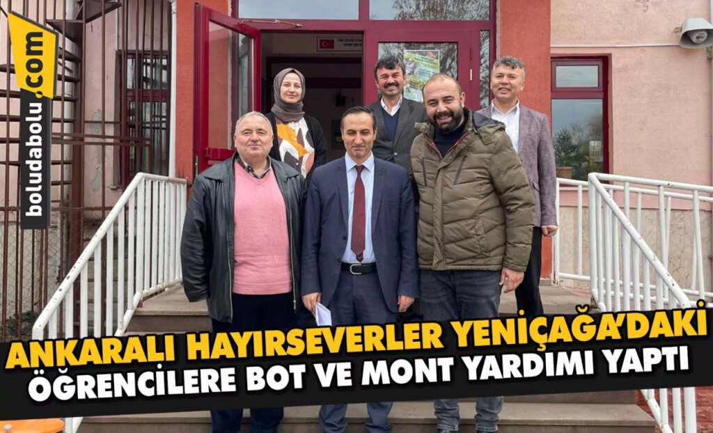 Ankaralı hayırseverler, Yeniçağa’daki öğrencilere bot ve mont yardımı yaptı Ankaralı hayırseverler, Yeniçağa’daki öğrencilere bot ve mont yardımı yaptı