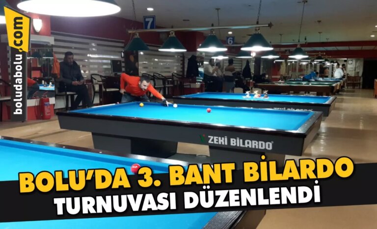 Bolu’da 3 Bant Bilardo Turnuvası düzenlendi