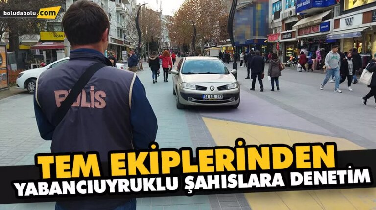 TEM EKİPLERİNDEN YABANCI UYRUKLU ŞAHISLARA DENETİM