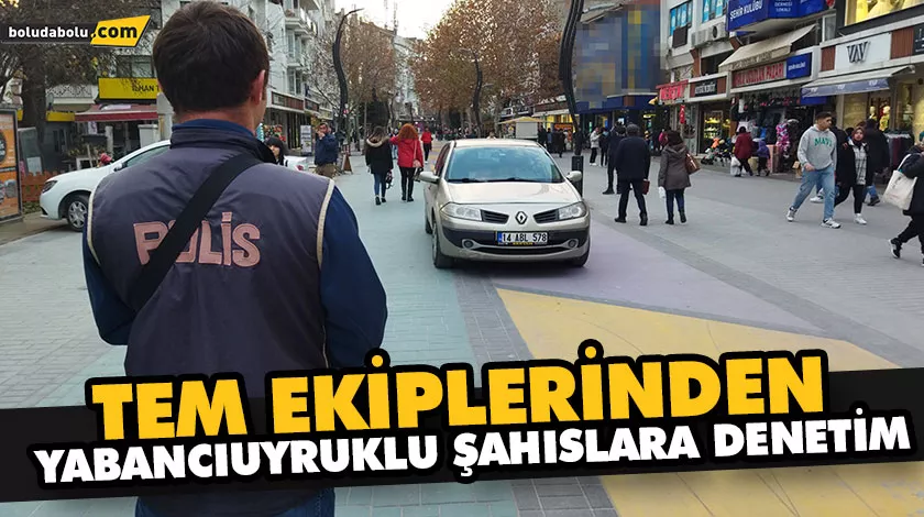 TEM EKİPLERİNDEN YABANCI UYRUKLU ŞAHISLARA DENETİM TEM EKİPLERİNDEN YABANCI UYRUKLU ŞAHISLARA DENETİM