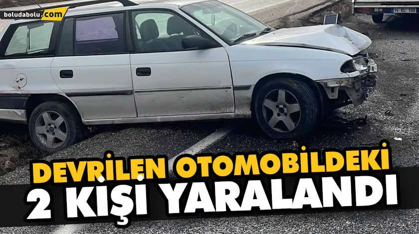 DEVRİLEN OTOMOBİLDEKİ 2 KİŞİ YARALANDI DEVRİLEN OTOMOBİLDEKİ 2 KİŞİ YARALANDI