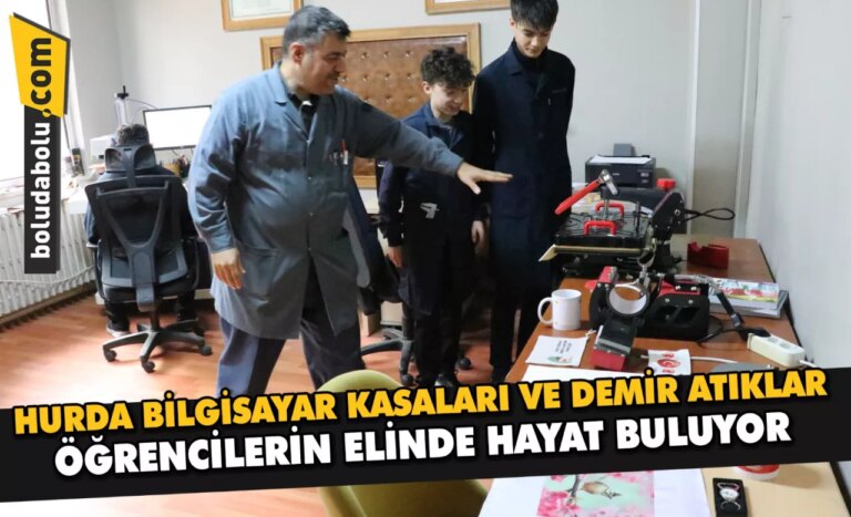 Hurda bilgisayar kasaları ve demir atıklar öğrencilerin elinde hayat buluyor