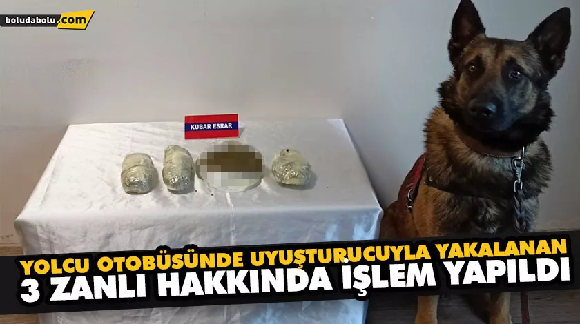 YOLCU OTOBÜSÜNDE UYUŞTURUCUYLA YAKALANAN 3 ZANLI HAKKINDA İŞLEM YAPILDI YOLCU OTOBÜSÜNDE UYUŞTURUCUYLA YAKALANAN 3 ZANLI HAKKINDA İŞLEM YAPILDI