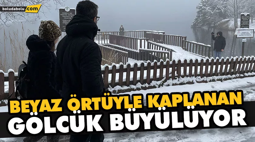 BEYAZ ÖRTÜYLE KAPLANAN GÖLCÜK BÜYÜLÜYOR BEYAZ ÖRTÜYLE KAPLANAN GÖLCÜK BÜYÜLÜYOR