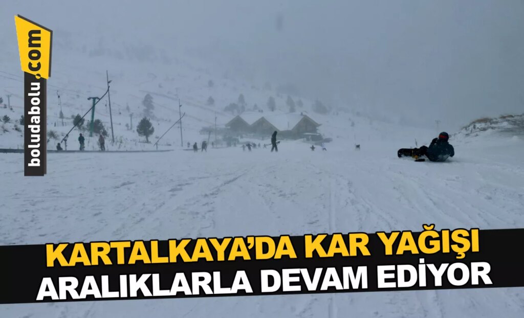 Kartalkaya’da kar yağışı aralıklarla devam ediyor Kartalkaya’da kar yağışı aralıklarla devam ediyor