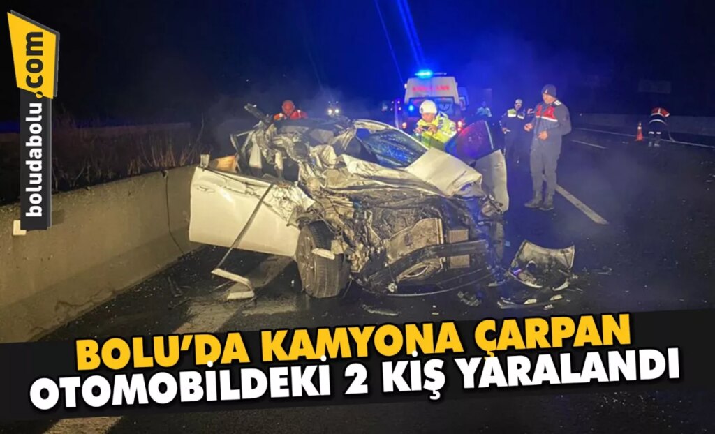 Bolu’da kamyona çarpan otomobildeki 2 kişi yaralandı Bolu’da kamyona çarpan otomobildeki 2 kişi yaralandı