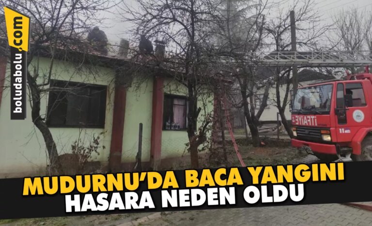 Mudurnu’da baca yangını hasara neden oldu