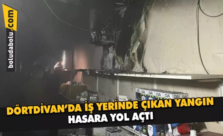 Dörtdivan’da iş yerinde çıkan yangın hasara yol açtı