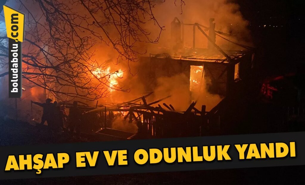 Bolu’da ahşap ev ve odunluk yandı Bolu’da ahşap ev ve odunluk yandı