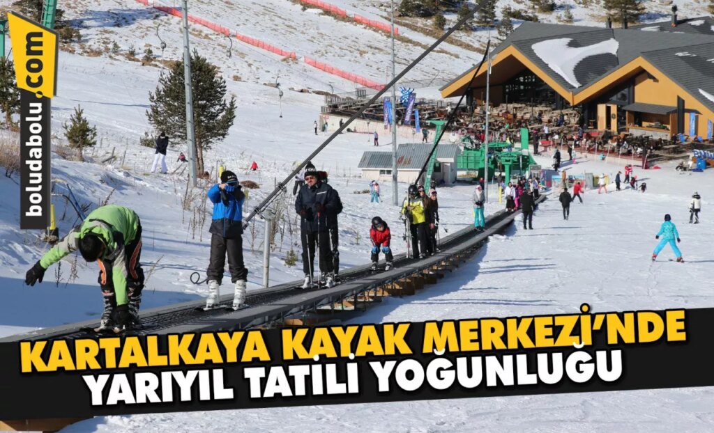 Kartalkaya Kayak Merkezi’nde yarıyıl tatili yoğunluğu Kartalkaya Kayak Merkezi’nde yarıyıl tatili yoğunluğu