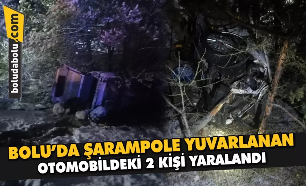 Bolu’da şarampole yuvarlanan otomobildeki 2 kişi yaralandı Bolu’da şarampole yuvarlanan otomobildeki 2 kişi yaralandı