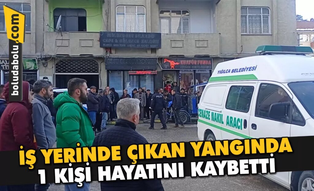 Düzce’de iş yerinde çıkan yangında 1 kişi öldü