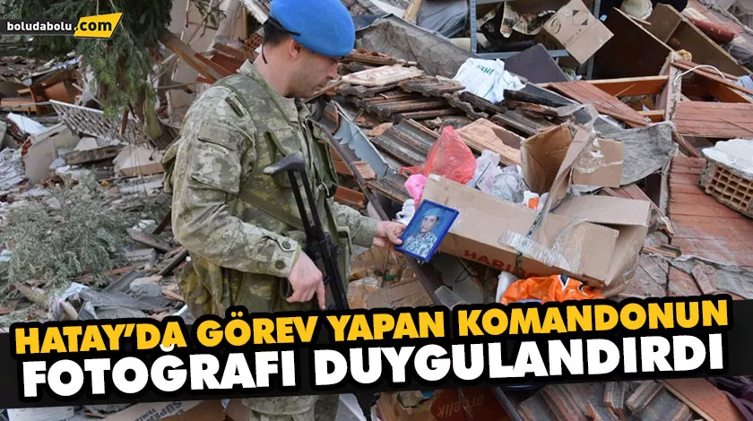 ENKAZ ALTINDA AYNI OKULDAN BAŞKA BİR KOMANDONUN FOTOĞRAFINI BULDU