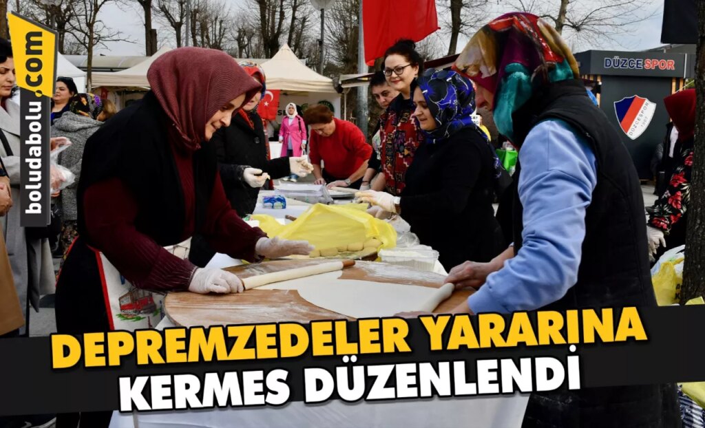 Düzce’de depremzedeler yararına kermes düzenlendi Düzce’de depremzedeler yararına kermes düzenlendi