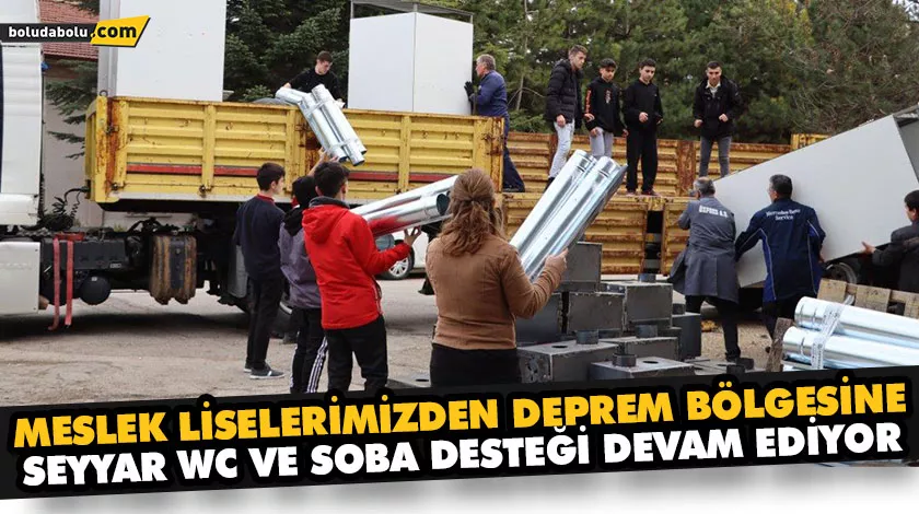 MESLEK LİSELERİMİZDEN DEPREM BÖLGESİNE SEYYAR WC VE SOBA DESTEĞİ DEVAM EDİYOR MESLEK LİSELERİMİZDEN DEPREM BÖLGESİNE SEYYAR WC VE SOBA DESTEĞİ DEVAM EDİYOR