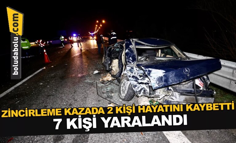 Anadolu Otoyolu’nun Düzce kesiminde zincirleme kazada 2 kişi öldü, 7 kişi yaralandı