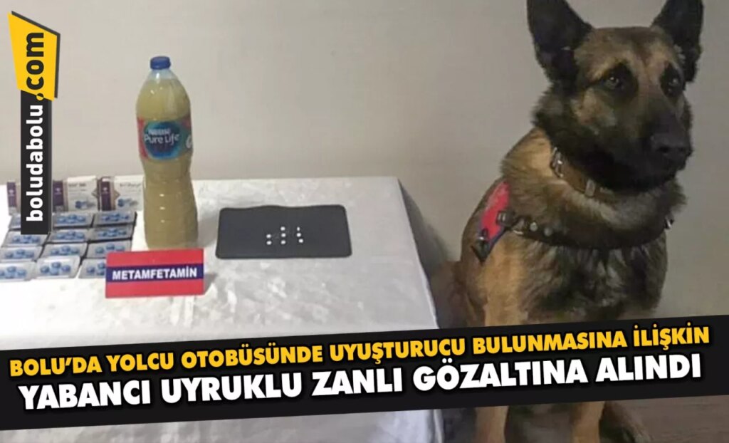 Bolu’da yolcu otobüsünde uyuşturucu bulunmasına ilişkin yabancı uyruklu zanlı gözaltına alındı