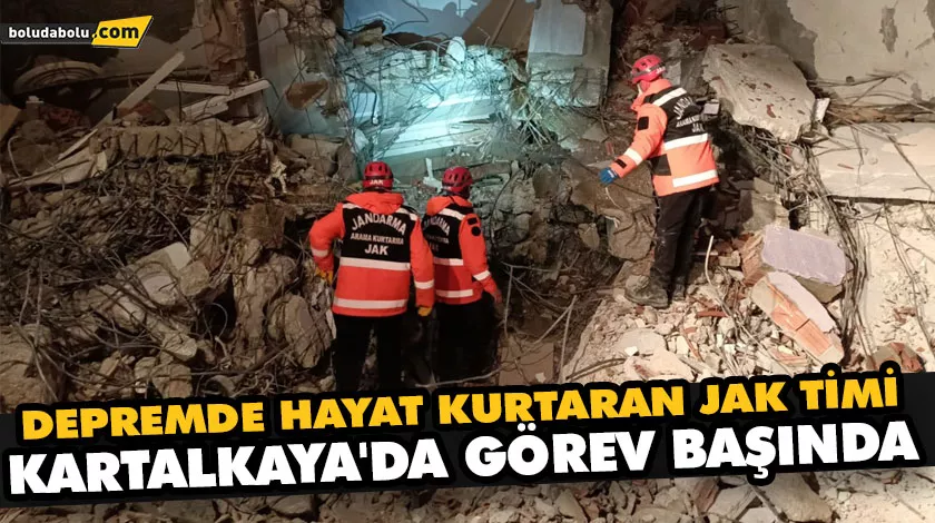 DEPREMDE HAYAT KURTARAN JAK TİMİ KARTALKAYA’DA GÖREV BAŞINDA DEPREMDE HAYAT KURTARAN JAK TİMİ KARTALKAYA’DA GÖREV BAŞINDA