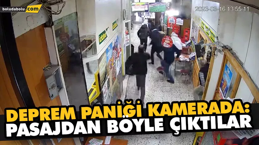 DEPREM PANİĞİ KAMERADA: PASAJDAN BÖYLE ÇIKTILAR DEPREM PANİĞİ KAMERADA: PASAJDAN BÖYLE ÇIKTILAR