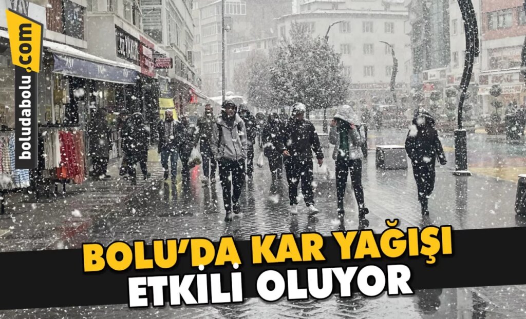 Bolu’da kar yağışı etkili oluyor Bolu’da kar yağışı etkili oluyor