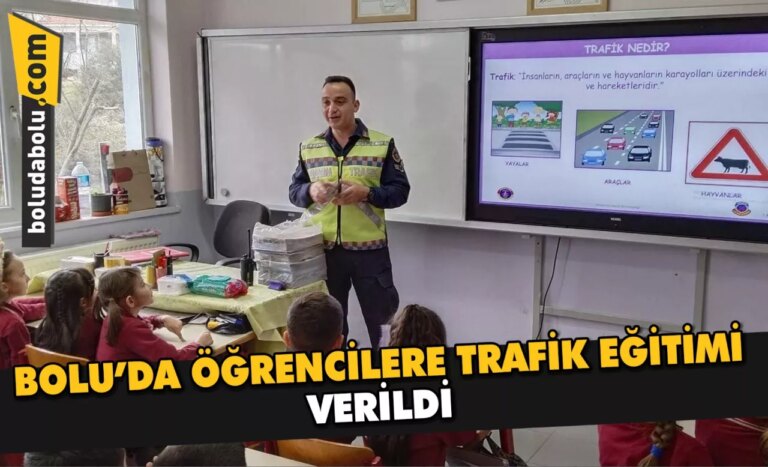 Bolu’da öğrencilere trafik eğitimi verildi