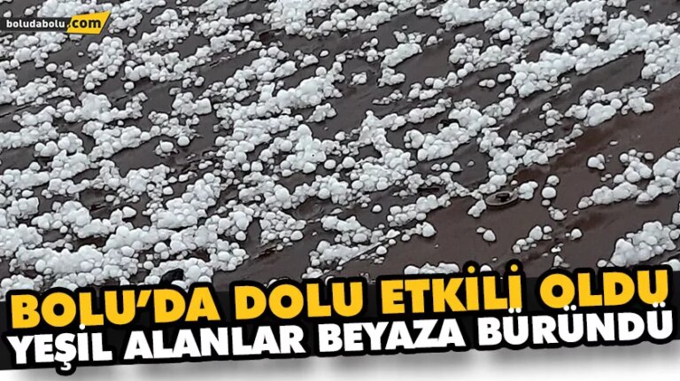 BOLU’DA DOLU ETKİLİ OLDU, YEŞİL ALANLAR BEYAZA BÜRÜNDÜ