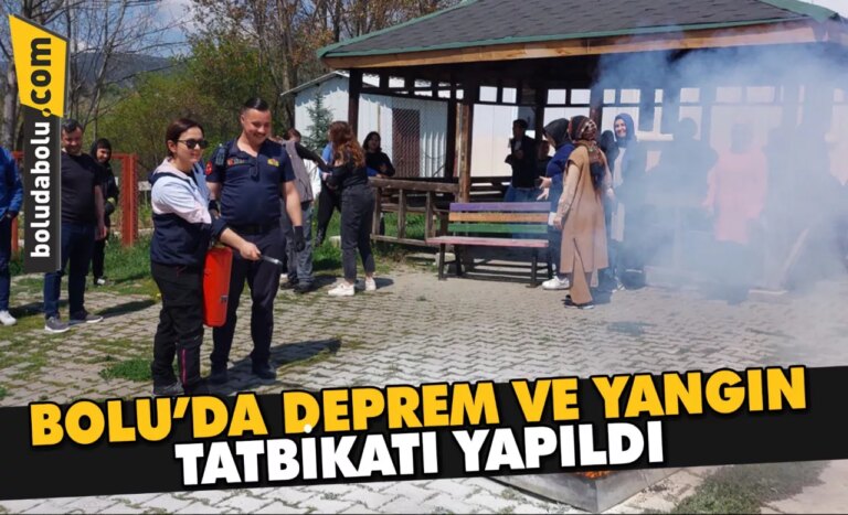 Bolu’da deprem ve yangın tatbikatı yapıldı