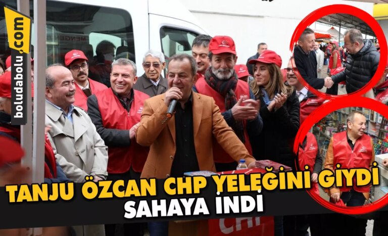 TANJU ÖZCAN, CHP YELEĞİNİ GİYDİ, SAHAYA İNDİ