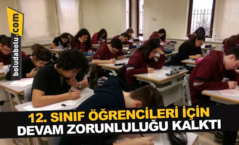 12. SINIF ÖĞRENCİLERİ İÇİN DEVAM ZORUNLULUĞU KALKTI