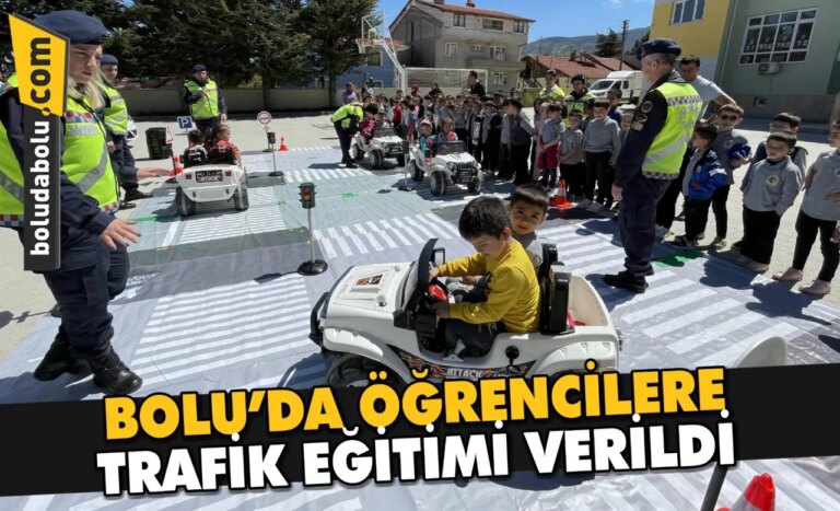 Bolu’da öğrencilere trafik eğitimi verildi