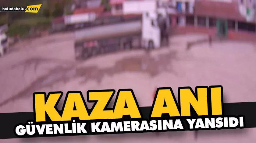 KAZA ANI GÜVENLİK KAMERASINA YANSIDI KAZA ANI GÜVENLİK KAMERASINA YANSIDI