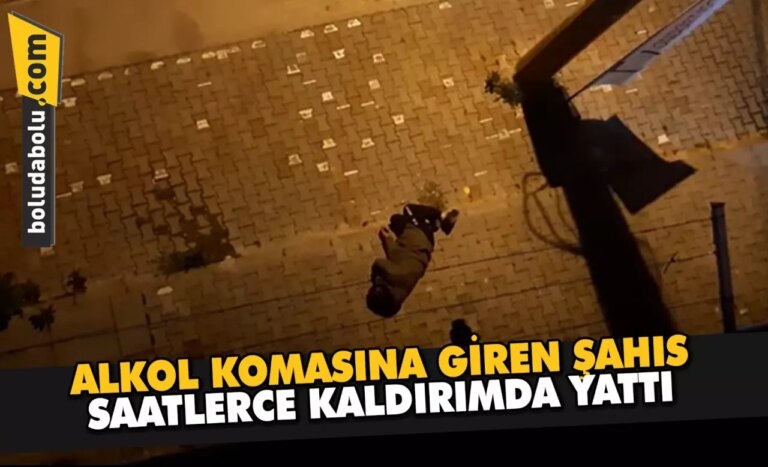 ALKOL KOMASINA GİREN ŞAHIS, SAATLERCE KALDIRIMDA YATTI