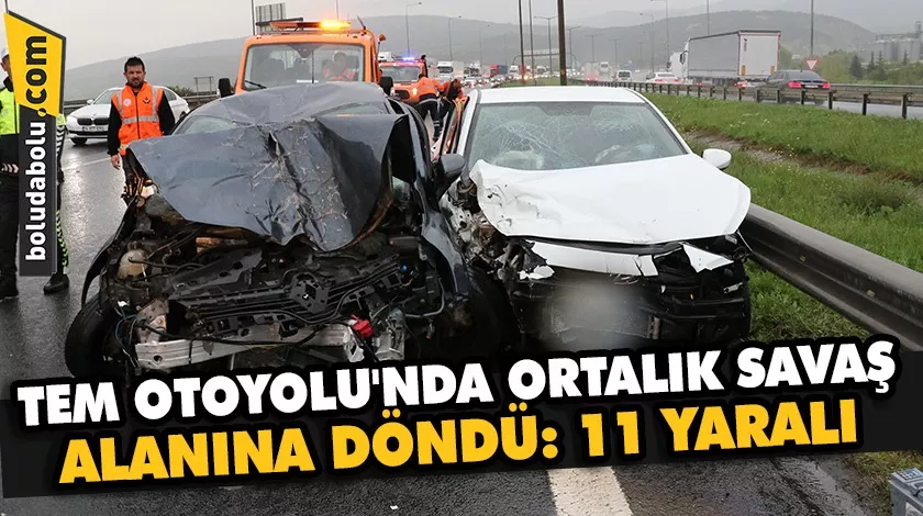 Anadolu Otoyolu’nda trafik kazasında 11 kişi yaralandı Anadolu Otoyolu’nda trafik kazasında 11 kişi yaralandı