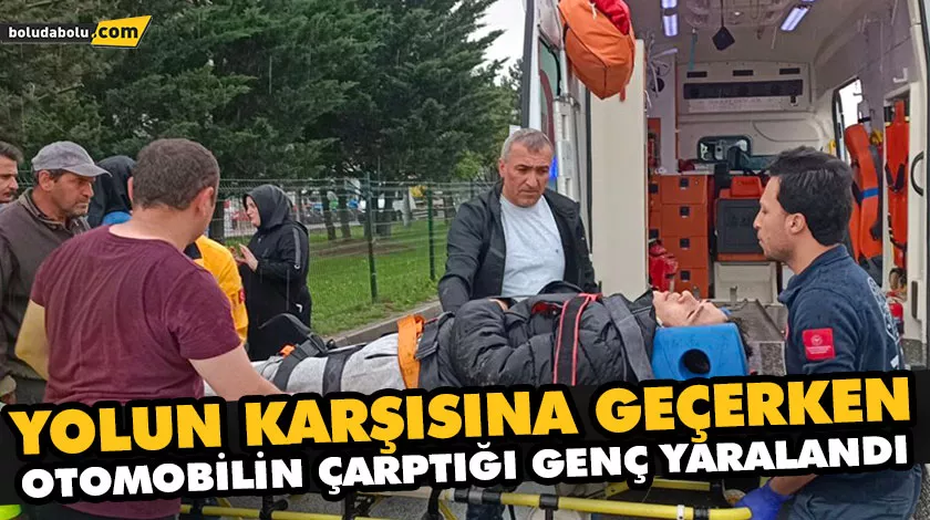 YOLUN KARŞISINA GEÇERKEN OTOMOBİLİN ÇARPTIĞI GENÇ YARALANDI YOLUN KARŞISINA GEÇERKEN OTOMOBİLİN ÇARPTIĞI GENÇ YARALANDI