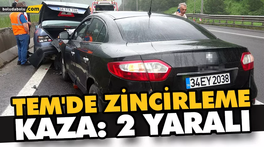 TEM’DE ZİNCİRLEME KAZA: 2 YARALI TEM’DE ZİNCİRLEME KAZA: 2 YARALI