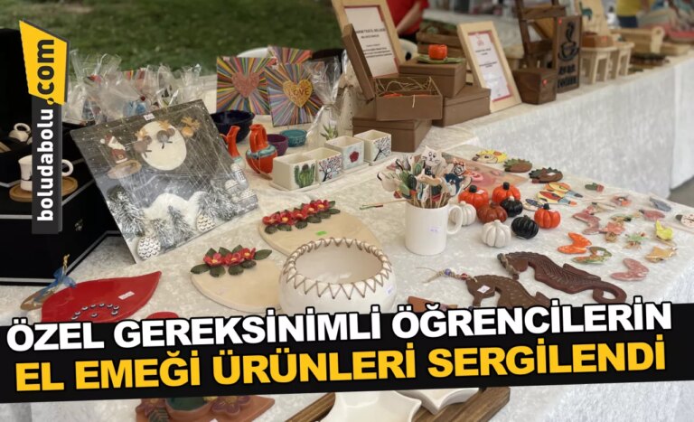 Düzce’de özel gereksinimli öğrencilerin el emeği ürünleri sergilendi