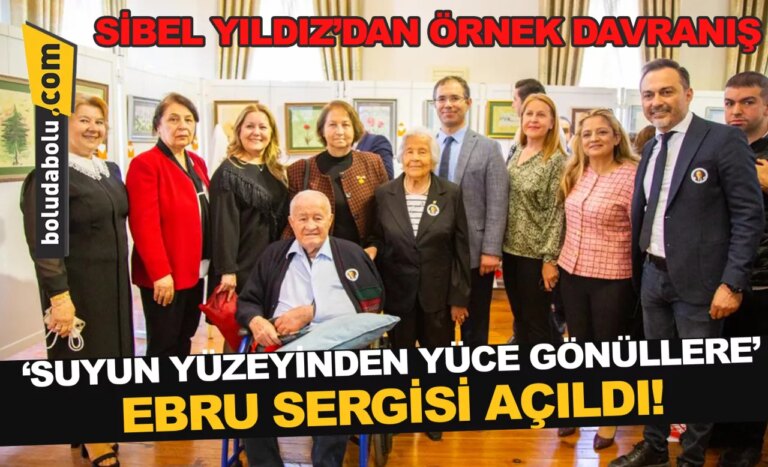 SİBEL YILDIZ’DAN ÖRNEK DAVRANIŞ… ‘SUYUN YÜZEYİNDEN YÜCE GÖNÜLLERE’ EBRU SERGİSİ AÇILDI!