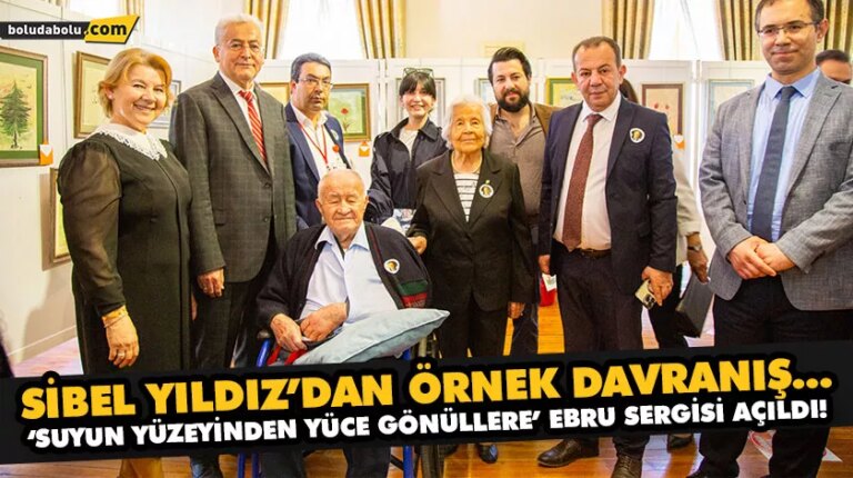 ‘SUYUN YÜZEYİNDEN YÜCE GÖNÜLLERE’ EBRU SERGİSİ AÇILDI!