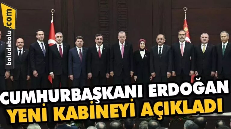 Cumhurbaşkanı Erdoğan yeni kabineyi açıkladı