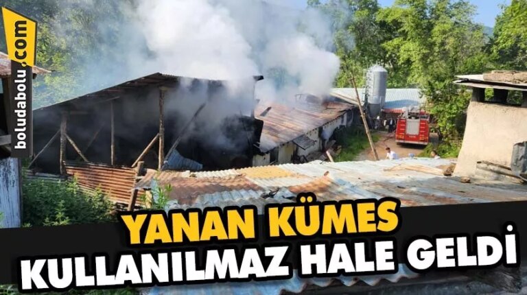 Bolu’da çıkan kümes yangını söndürüldü