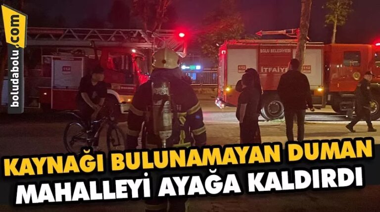 Bolu’da mahalleyi saran duman ve yanık kokusu ekipleri seferber etti